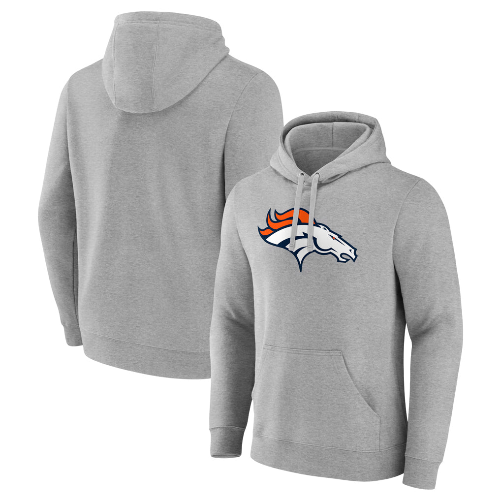 Johmsee D.Broncos Gray Pullover Hoodie Limited Blank Player Stitched Jerseys