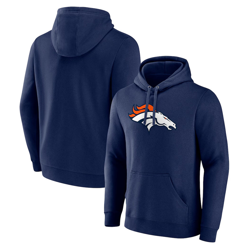 Johmsee D.Broncos Navy Pullover Hoodie Limited Blank Player Stitched Jerseys