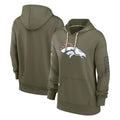 Johmsee D.Broncos Olive Salute to Service Pullover Hoodies Limited Blank Player Stitched Jerseys