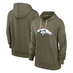 Johmsee D.Broncos Olive Salute to Service Pullover Hoodies Limited Blank Player Stitched Jerseys