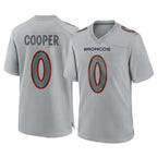 Johmsee D.Broncos #0 Jonathon Cooper Player Gray Atmosphere Fashion Limited Game Stitched Jerseys