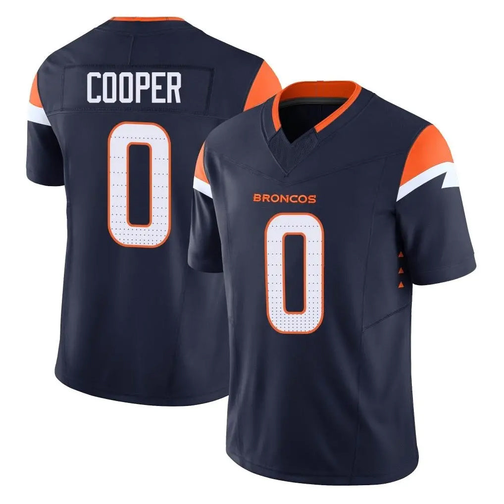 Johmsee D.Broncos #0 Jonathon Cooper Player Navy Limited Vapor F.U.S.E. Home Game Stitched Jerseys