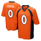 Johmsee D.Broncos #0 Jonathon Cooper Player Orange Color Home Game Stitched Jerseys