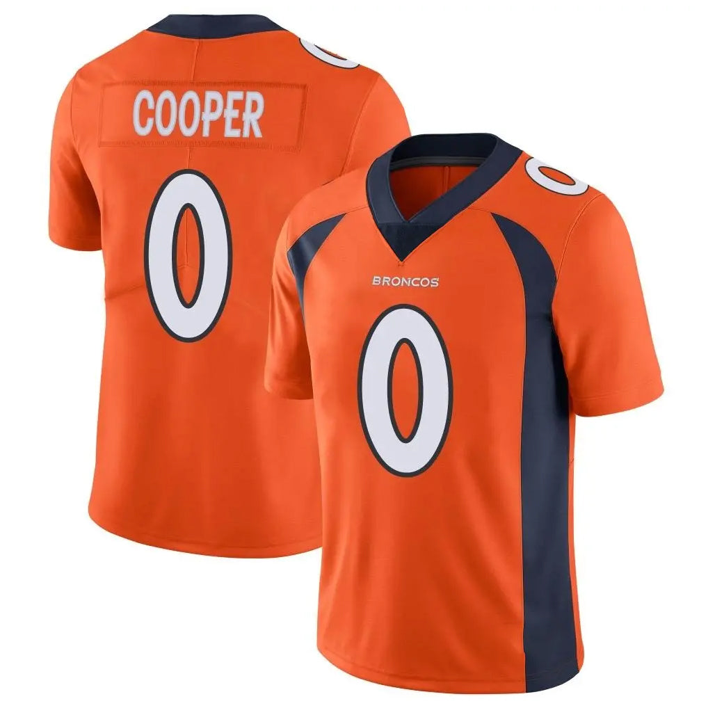 Johmsee D.Broncos #0 Jonathon Cooper Player Orange Color Vapor Untouchable Limited Game Stitched Jerseys