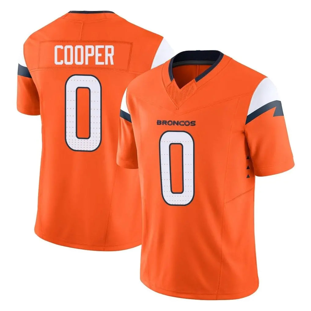 Johmsee D.Broncos #0 Jonathon Cooper Player Orange Vapor F.U.S.E. Limited Home Game Stitched Jerseys