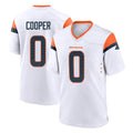Johmsee D.Broncos #0 Jonathon Cooper Player White Home Game Stitched Jerseys