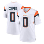Johmsee D.Broncos #0 Jonathon Cooper Player White Home Game Stitched Jerseys