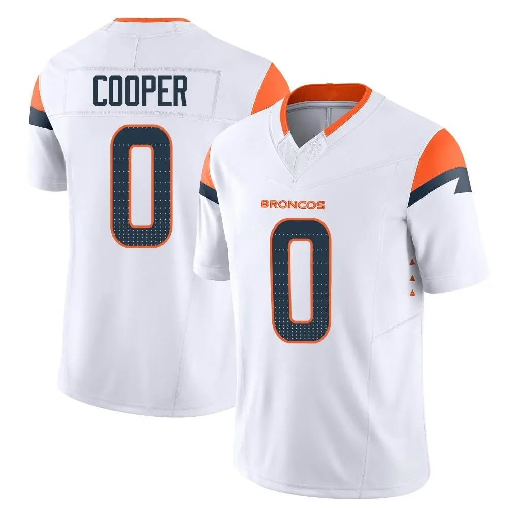 Johmsee D.Broncos #0 Jonathon Cooper Player White Limited Vapor F.U.S.E. Home Game Stitched Jerseys
