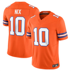 Johmsee D.Broncos #10 Bo Nix Player Orange Vapor F.U.S.E. Limited Stitched Jerseys