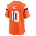 Johmsee D.Broncos #10 Bo Nix Orange 2024 Draft First Round Pick Player Game Jersey American Stitched Jersey