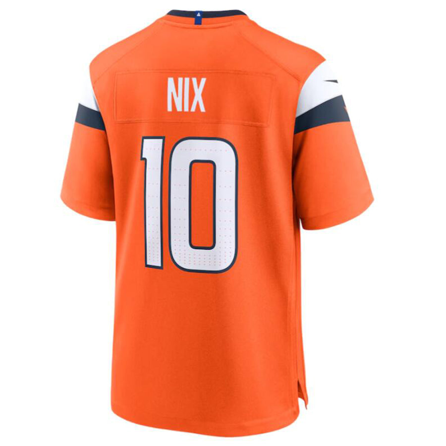 Johmsee D.Broncos #10 Bo Nix Orange 2024 Draft First Round Pick Player Game Jersey American Stitched Jersey