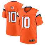 Johmsee D.Broncos #10 Bo Nix Orange 2024 Draft First Round Pick Player Game Jersey American Stitched Jerseys