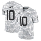 Johmsee D.Broncos #10 Bo Nix Player Arctic Camo Salute To Service Limited Stitched Jerseys