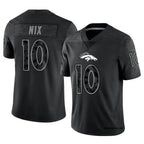 Johmsee D.Broncos #10 Bo Nix Player Black RFLCTV Limited  Jerseys