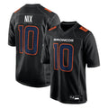 Johmsee D.Broncos #10 Bo Nix Player Carbon Black Fashion Limited Game Stitched Jerseys