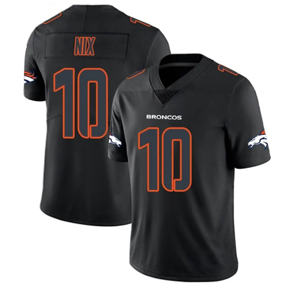 Johmsee D.Broncos #10 Bo Nix Player Limited Black Impact Jerseys