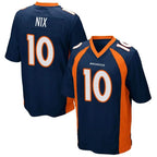 Johmsee D.Broncos #10 Bo Nix Player Navy Game Stitched Jerseys