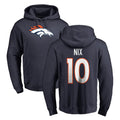 Johmsee D.Broncos #10 Bo Nix Player Navy Pullover Hoodie Limited Stitched Jerseys