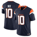 Johmsee D.Broncos #10 Bo Nix Player Navy Vapor F.U.S.E. Limited Stitched Jerseys