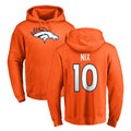 Johmsee D.Broncos #10 Bo Nix Player Orange Pullover Hoodie Limited Stitched Jerseys