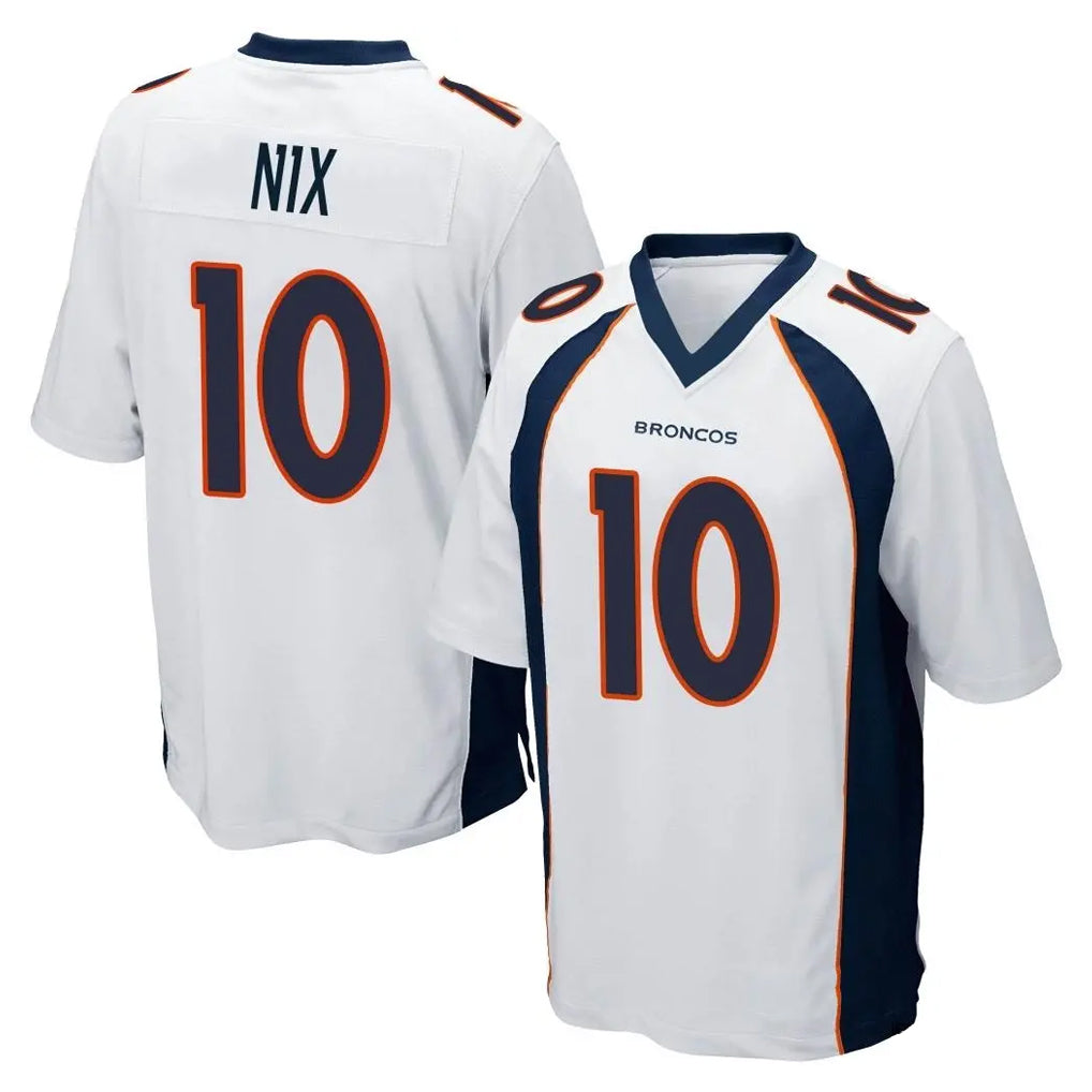 Johmsee D.Broncos #10 Bo Nix Player White Game Stitched Jerseys