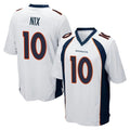 Johmsee D.Broncos #10 Bo Nix Player White Game Stitched Jerseys