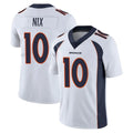 Johmsee D.Broncos #10 Bo Nix Player White Vapor Untouchable Limited Home Game Stitched Jerseys