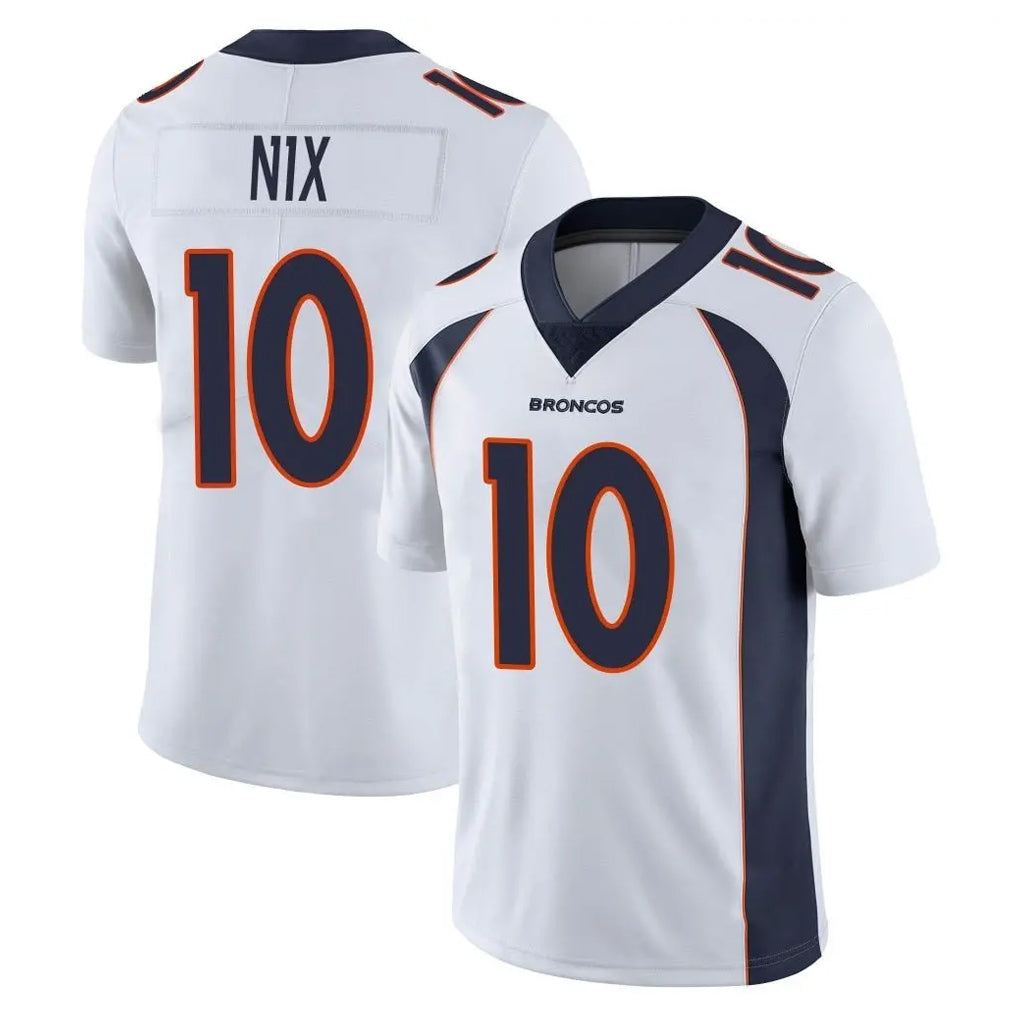 Johmsee D.Broncos #10 Bo Nix Player White Vapor Untouchable Limited Home Game Stitched Jerseys