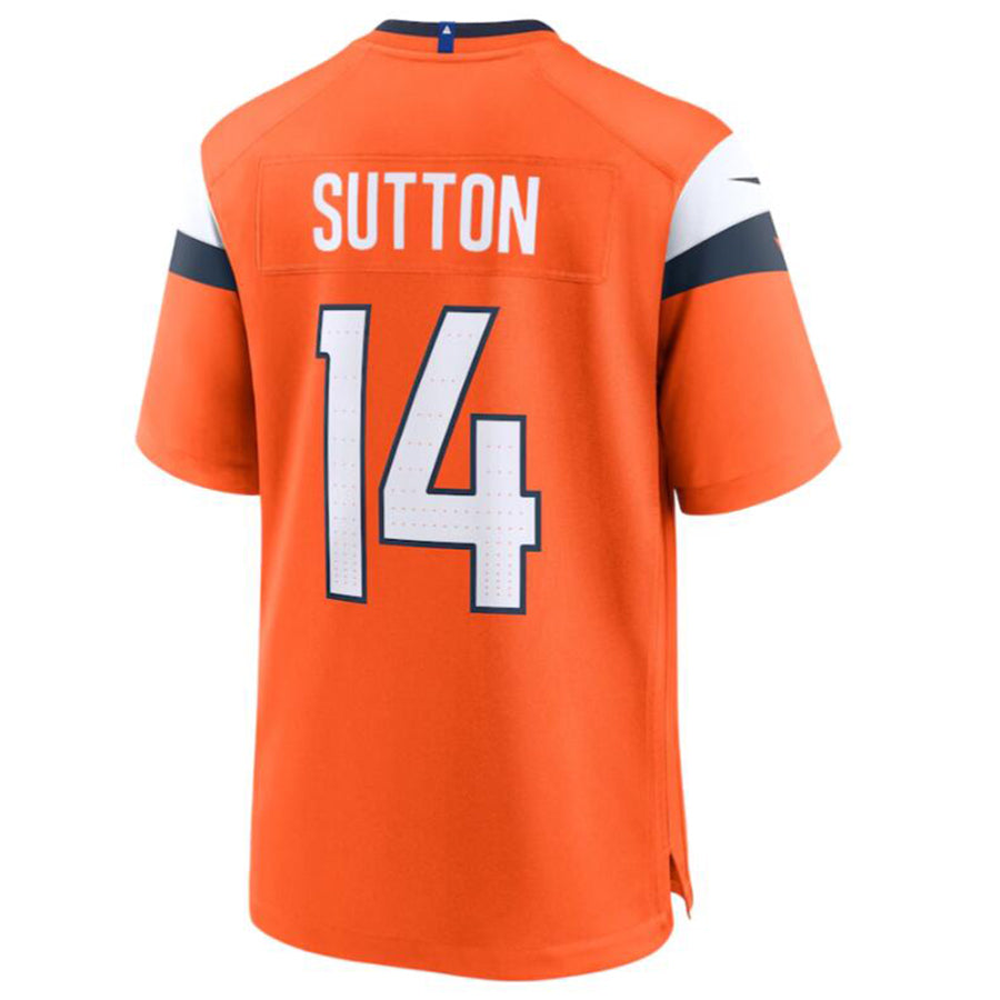 Johmsee D.Broncos #14 Courtland Sutton Orange Game Jersey American Stitched Jersey