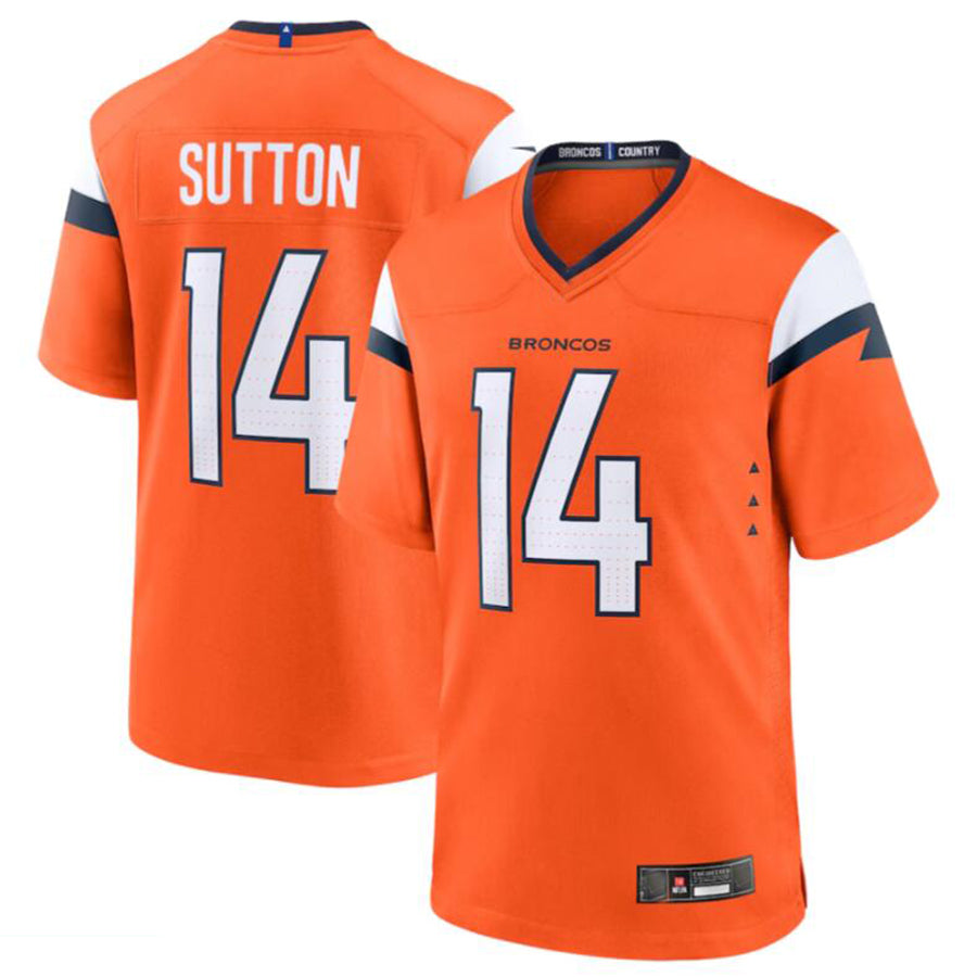 Johmsee D.Broncos #14 Courtland Sutton Orange Game Jersey American Stitched  Jerseys