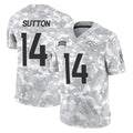 Johmsee D.Broncos #14 Courtland Sutton Player Arctic Camo Salute To Service Limited Stitched Jerseys