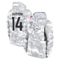Johmsee D.Broncos #14 Courtland Sutton Player Arctic Camo Salute to Service Hoodies Limited Game Stitched Jerseys