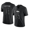 Johmsee D.Broncos #14 Courtland Sutton Player Black Reflective Limited Stitched Jerseys