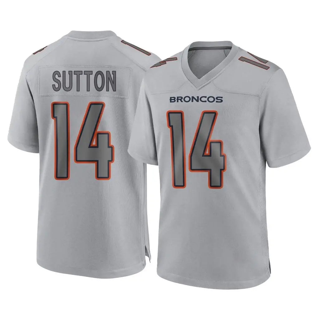 Johmsee D.Broncos #14 Courtland Sutton Player Gray Atmosphere Fashion Limited Game Stitched Jerseys