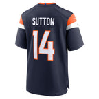 Johmsee D.Broncos #14 Courtland Sutton Player Navy Home Game Stitched Jerseys