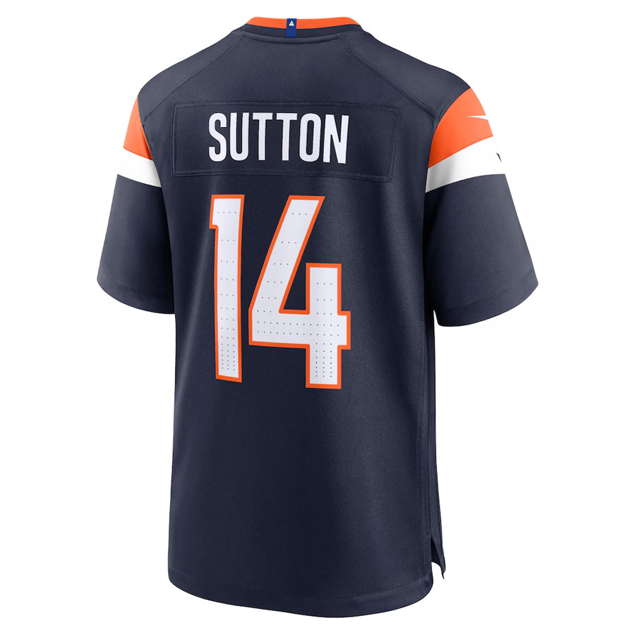 Johmsee D.Broncos #14 Courtland Sutton Player Navy Home Game Stitched Jerseys