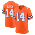 Johmsee D.Broncos #14 Courtland Sutton Player Orange Alternate Collection Throwback Game Stitched Jerseys