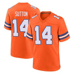 Johmsee D.Broncos #14 Courtland Sutton Player Orange Alternate Collection Throwback Game Stitched Jerseys
