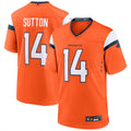Johmsee D.Broncos #14 Courtland Sutton Player Orange Home Replica Game Stitched Jerseys