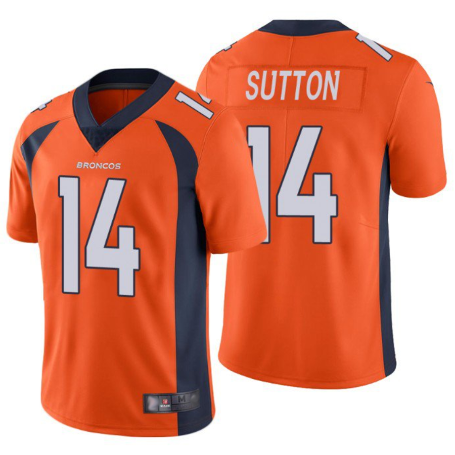 Johmsee D.Broncos #14 Courtland Sutton Player Orange Limited Stitched Jerseys