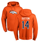 Johmsee D.Broncos #14 Courtland Sutton Player Orange Pullover Hoodie Limited Stitched Jerseys