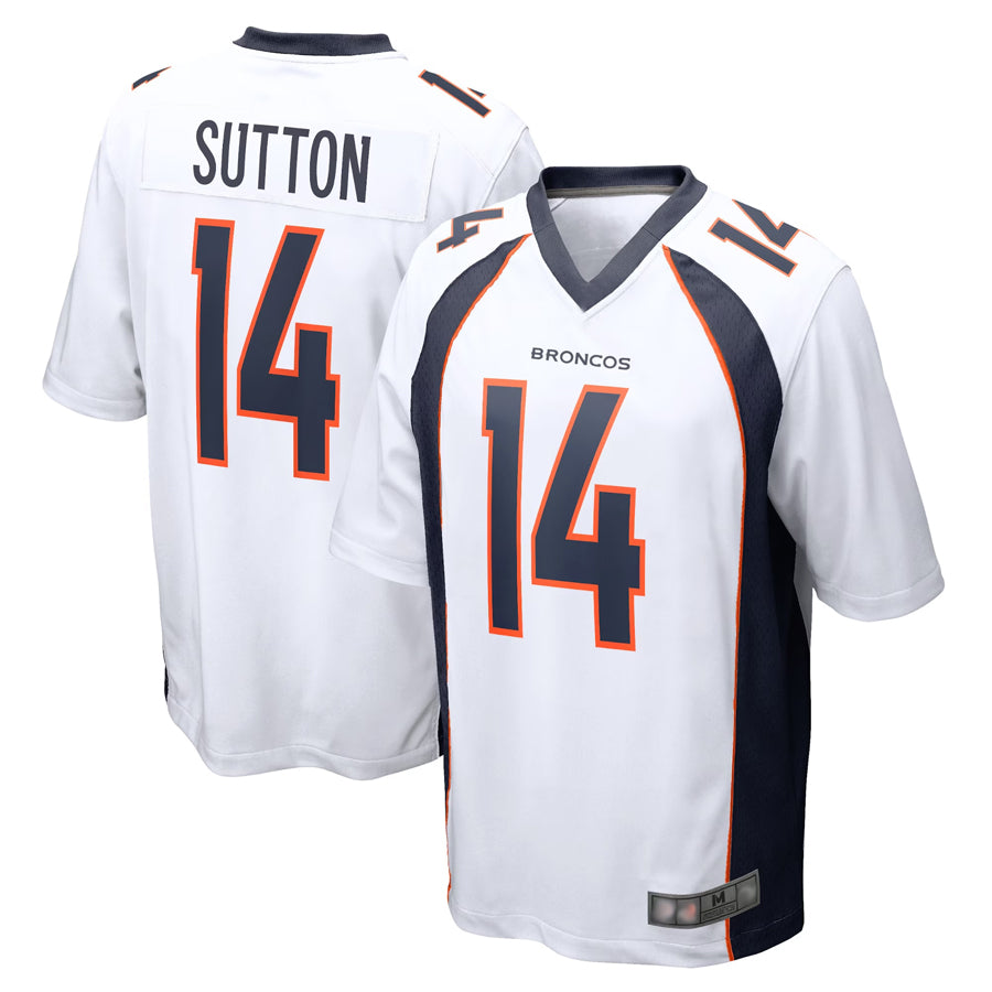 Johmsee D.Broncos #14 Courtland Sutton Player White Game Stitched Jerseys