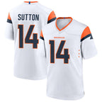 Johmsee D.Broncos #14 Courtland Sutton Player White Home Game Stitched Jerseys