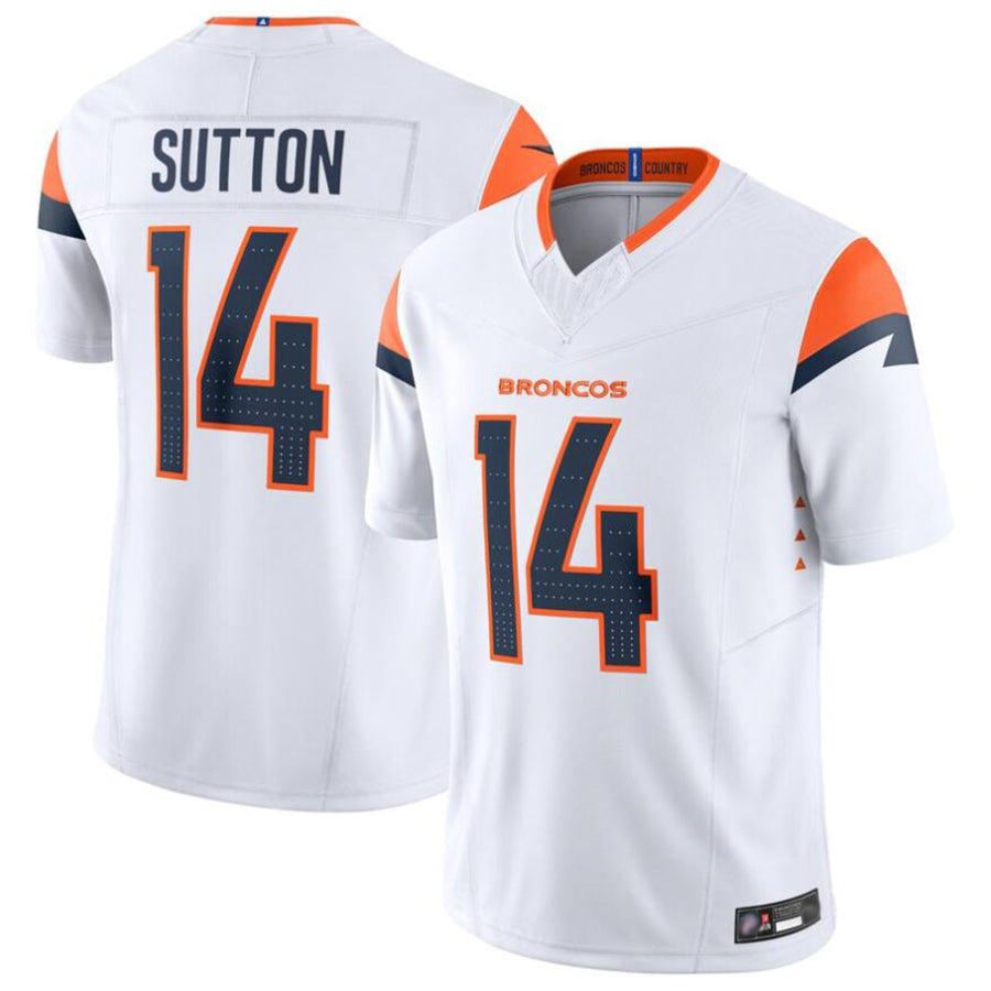 Johmsee D.Broncos #14 Courtland Sutton Player White Vapor F.U.S.E. Limited Stitched Jerseys