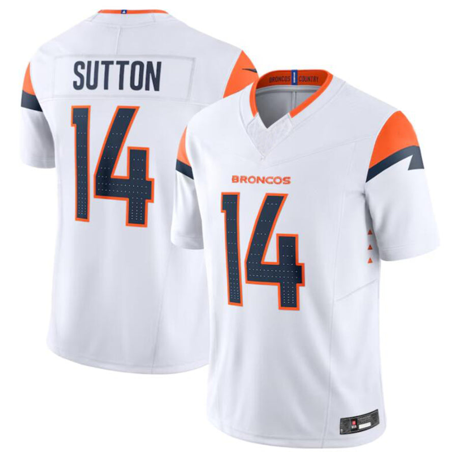 Johmsee D.Broncos #14 Courtland Sutton White Vapor F.U.S.E. Limited Jersey American Stitched Jerseys