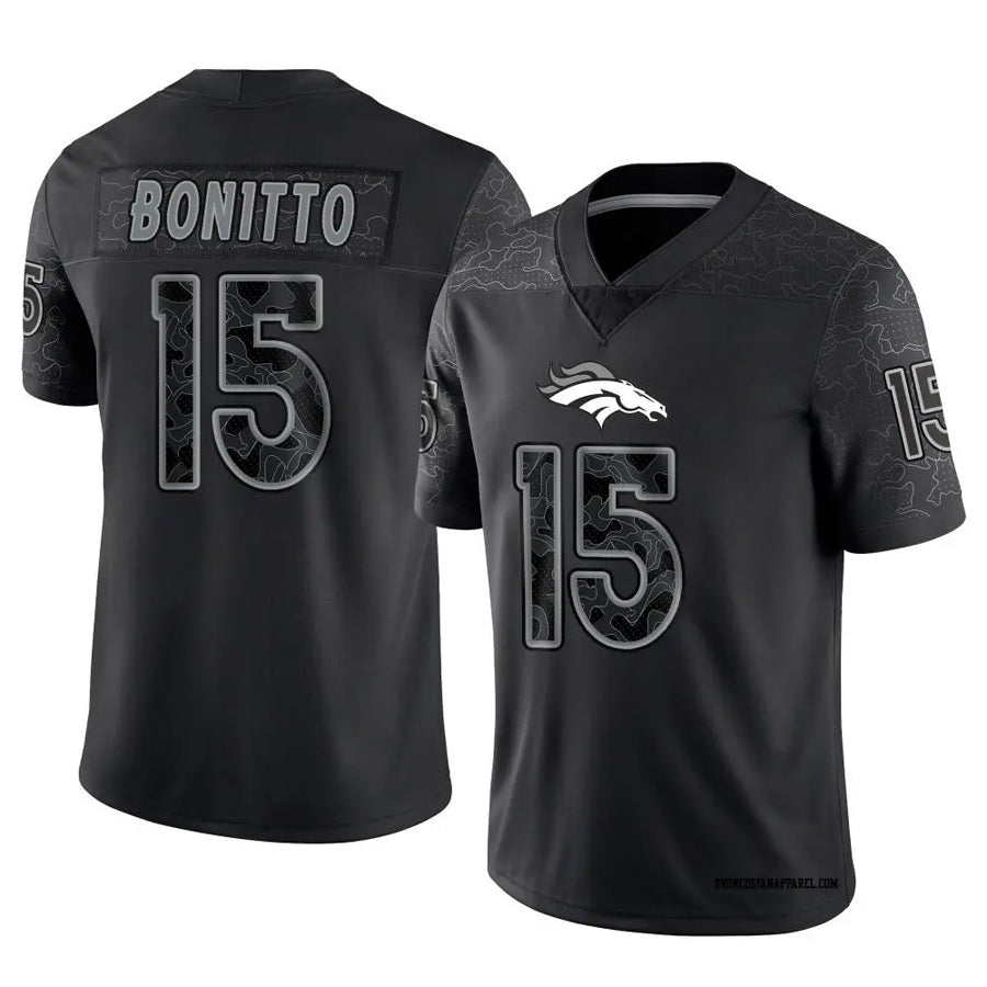 Johmsee D.Broncos #15 Nik Bonitto Player Black RFLCTV Limited Stitched Jerseys