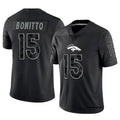 Johmsee D.Broncos #15 Nik Bonitto Player Black RFLCTV Limited Stitched Jerseys