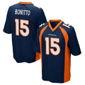 Johmsee D.Broncos #15 Nik Bonitto Player Navy Game Stitched Jerseys