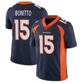 Johmsee D.Broncos #15 Nik Bonitto Player Navy Vapor Untouchable Limited Game Stitched Jerseys