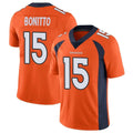 Johmsee D.Broncos #15 Nik Bonitto Player Orange Color Vapor Untouchable Limited Game Stitched Jerseys